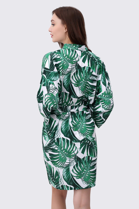 Tropical Robe Rayon Cotton Fabric Robe For Women