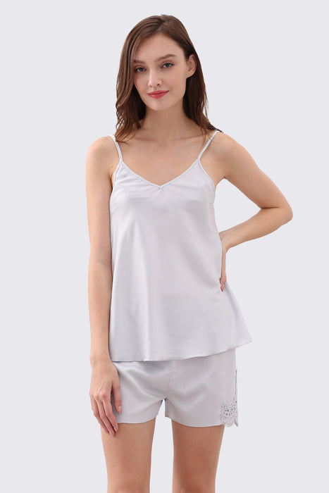 Satin Cami Set Sleeveless Short Pajama For Women