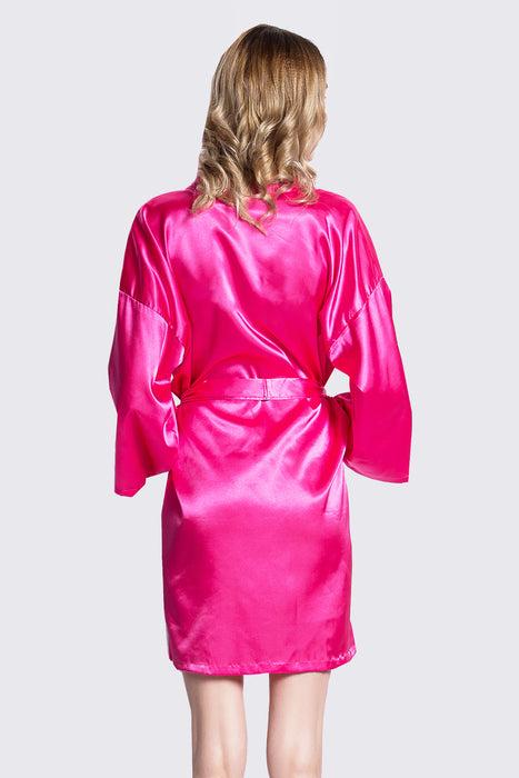 Plain Women Satin Robe Wedding Silk Robe