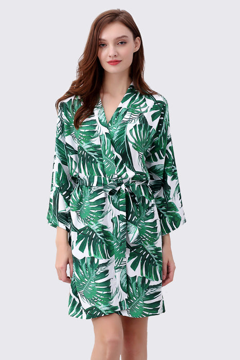 Tropical Robe Rayon Cotton Fabric Robe For Women